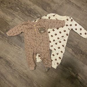 Duck Duck Goose set of 2 rompers 0-3 months